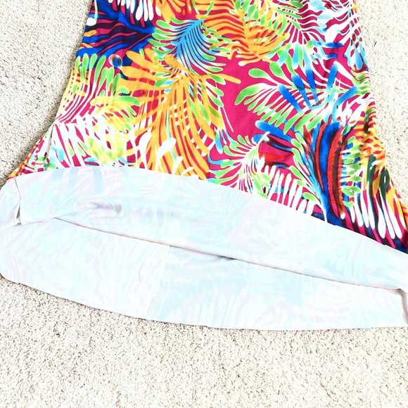 Mayah Kay Fashion Boutique Woman Dress XL Multi Color Sleeveless V Neck Flowy - Picture 16 of 16